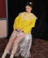 Sheer Embroidered Mesh Skirt